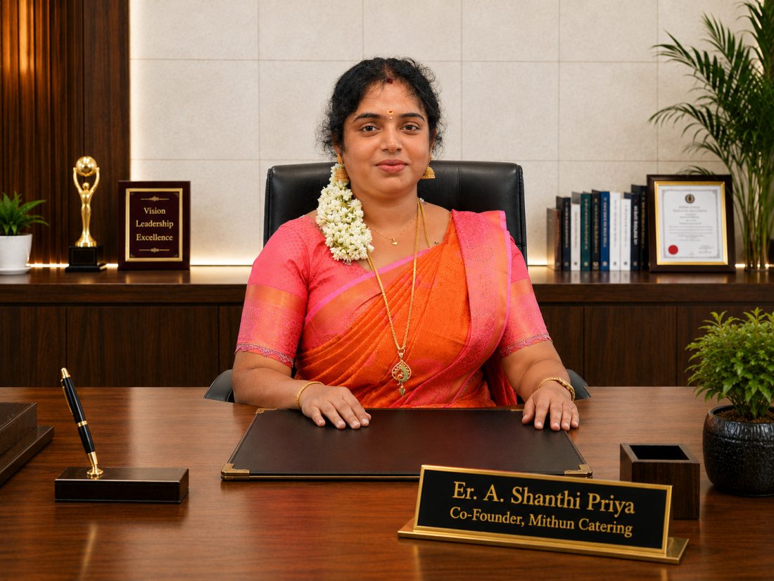 Er. A. Shanthi Priya, Co-Founder, Mithun Catering